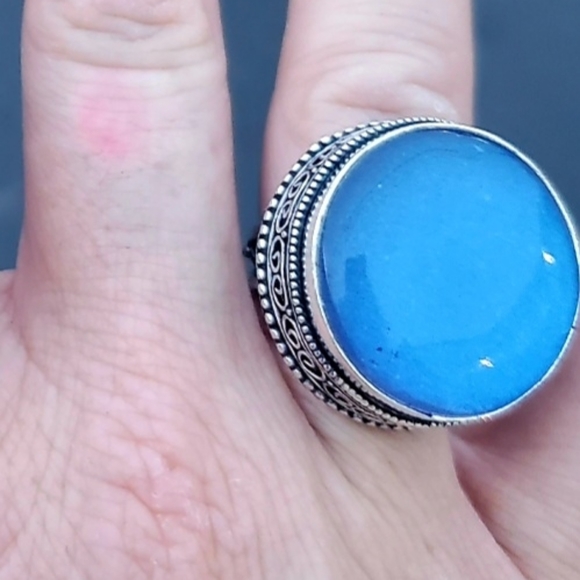 New Dichroic Glass 925 Silver Ring. - Picture 5 of 9